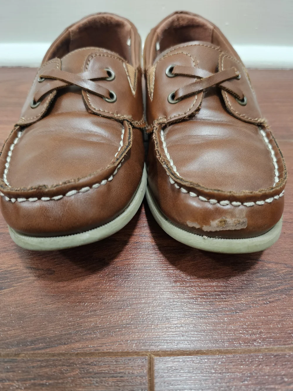 Carter's Brown Leather Boys Dressy Boat Shoes